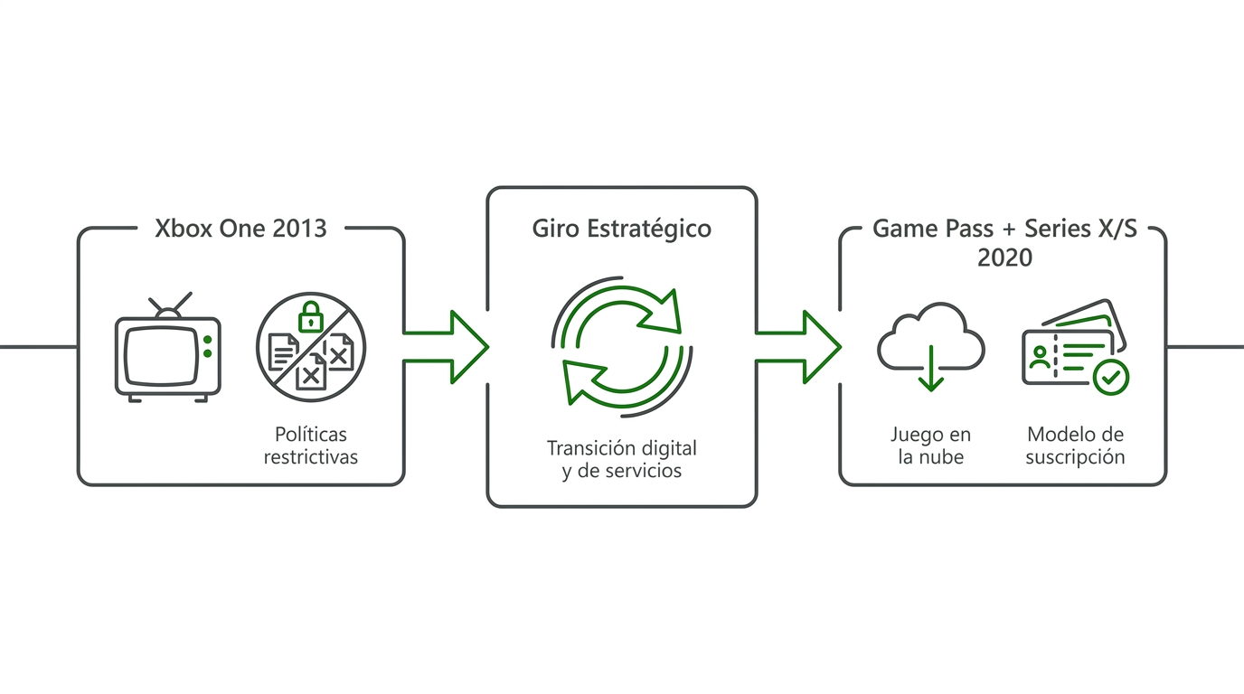 Transición digital de Xbox One a Game Pass y Series X/S