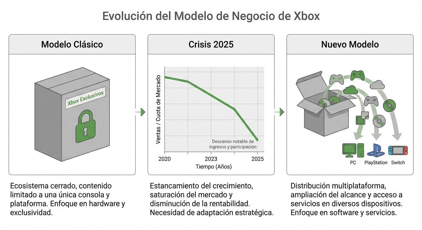 Evolución del modelo de exclusividad de Xbox hacia multiplataforma