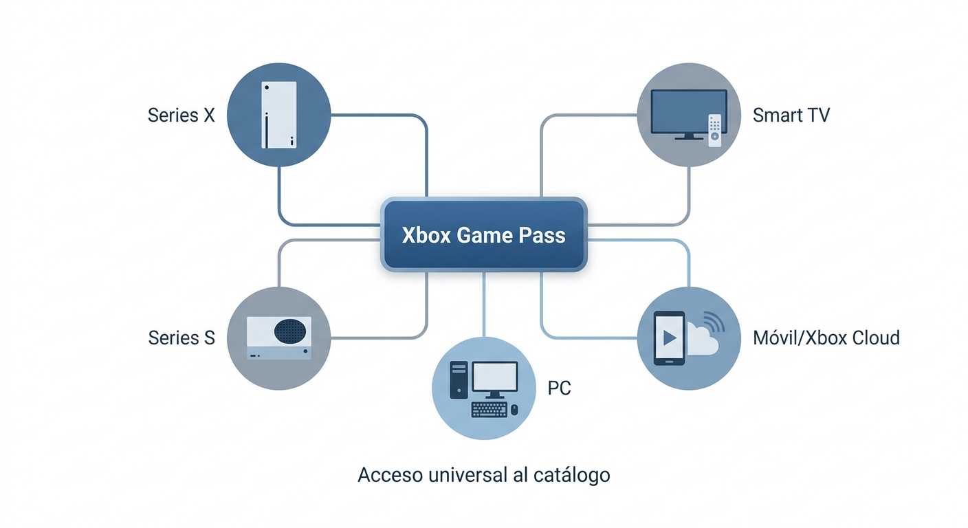 Ecosistema de Xbox Game Pass en múltiples plataformas