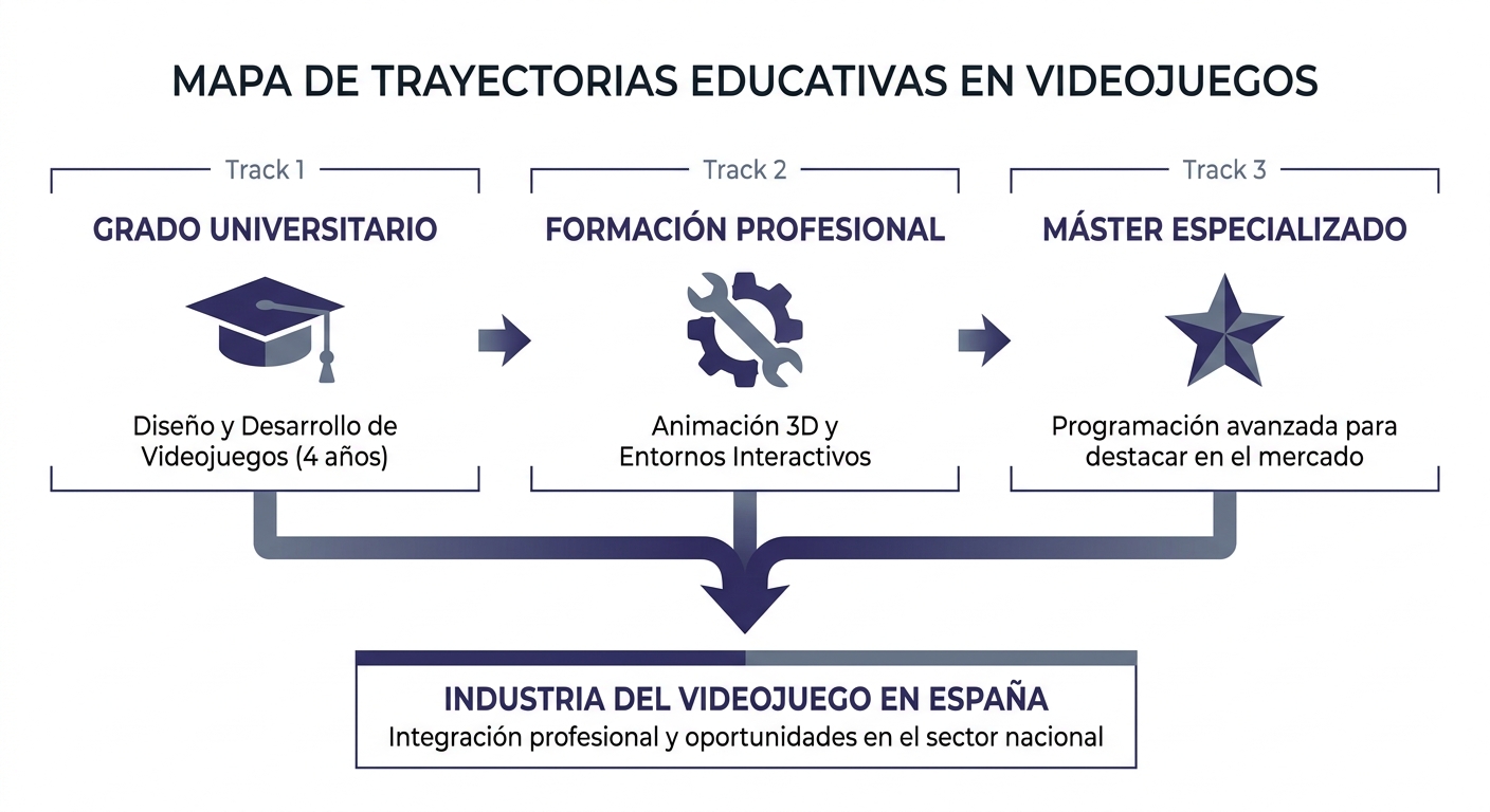 Rutas formativas para creadores de videojuegos en España