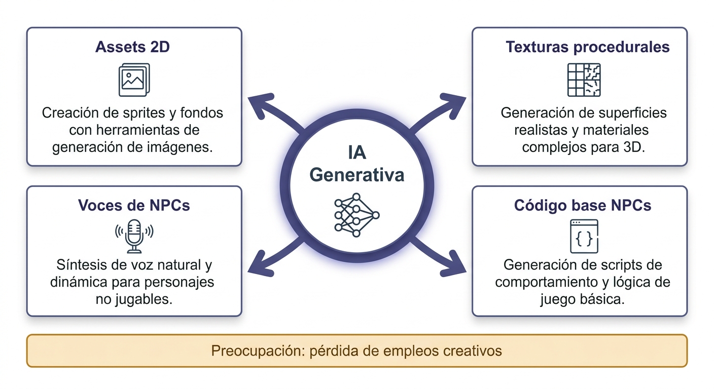 Integración de la IA generativa en el desarrollo de videojuegos