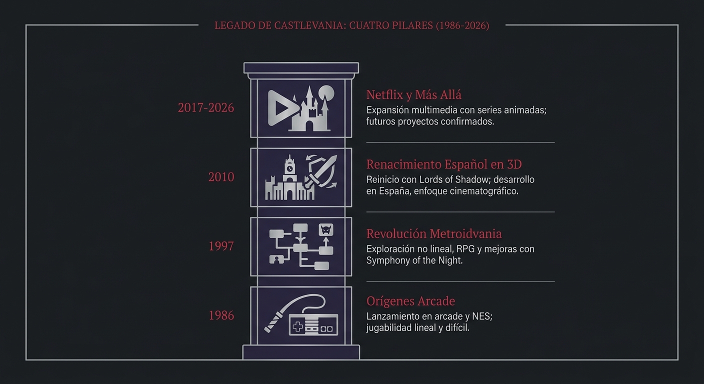 Los cuatro pilares del legado de Castlevania a lo largo de 40 años