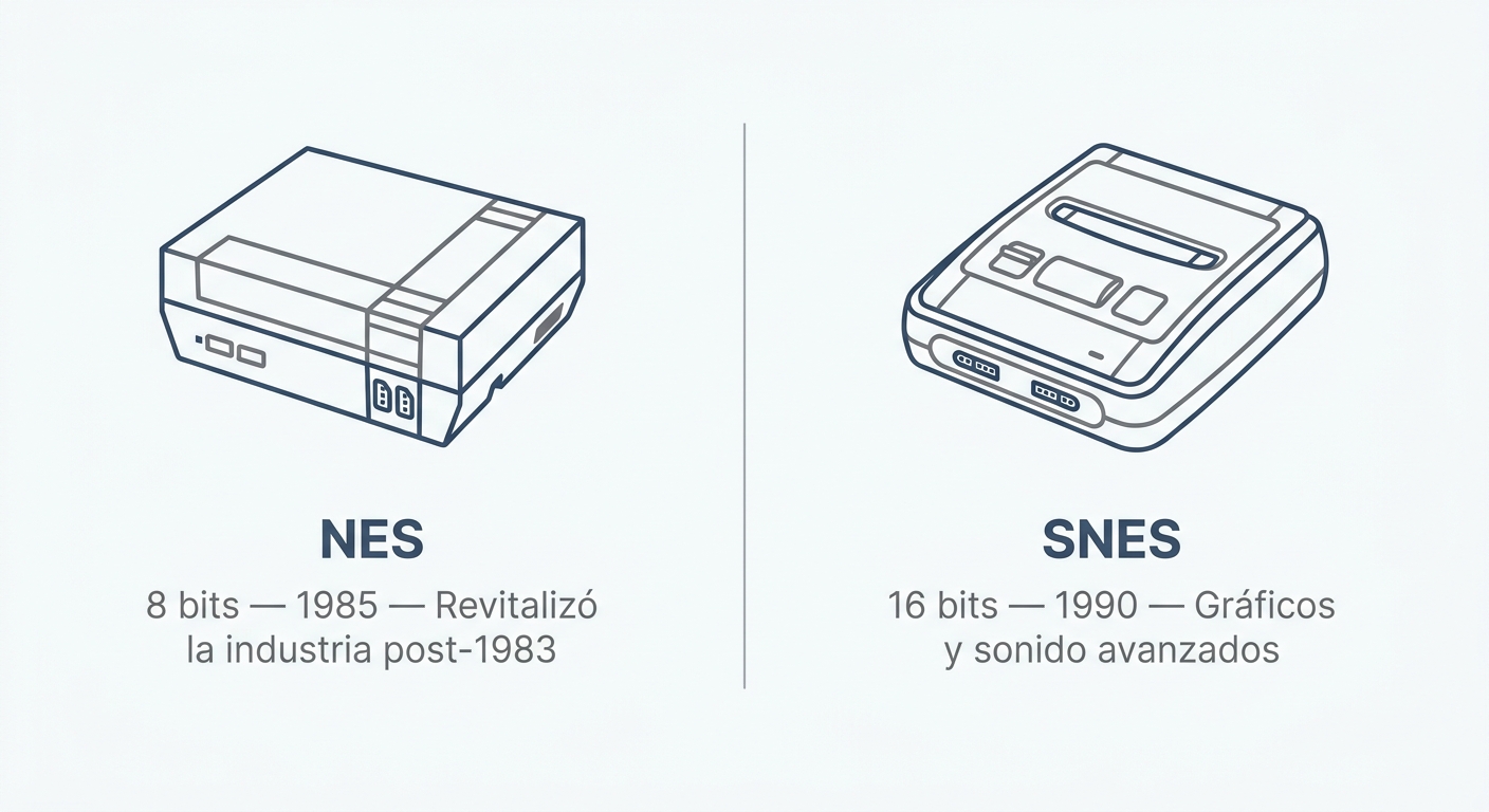 Comparativa visual entre NES y SNES
