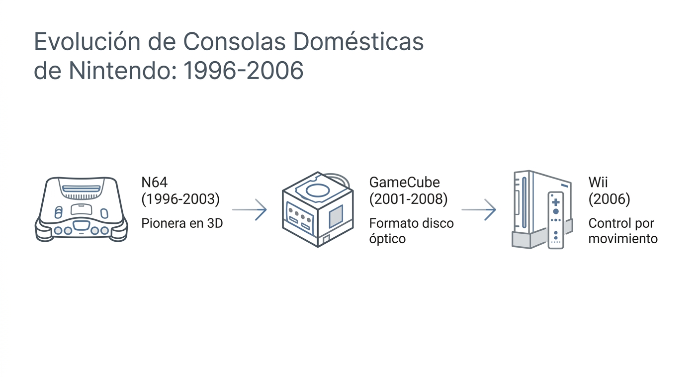 Progresión tecnológica: N64, GameCube y Wii