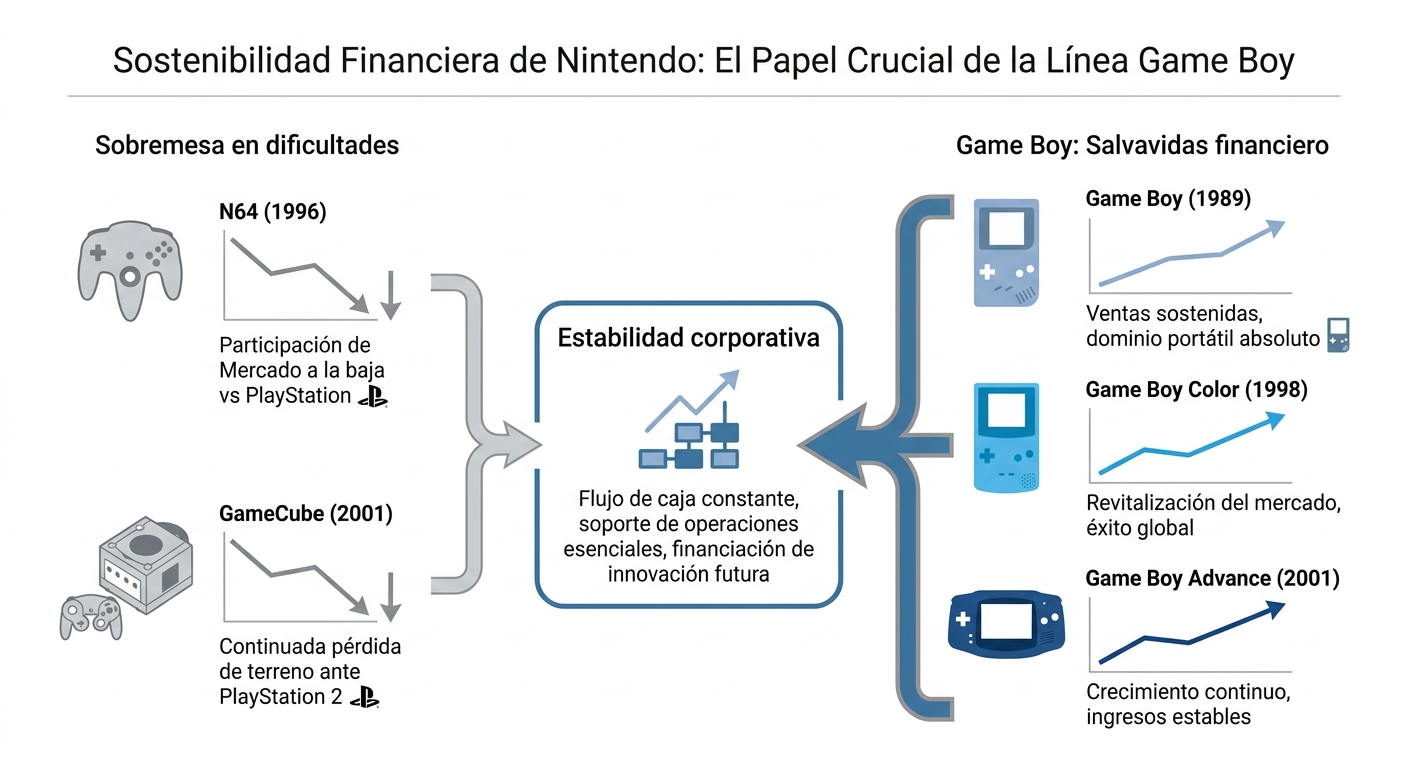 Diagrama del impacto financiero de Game Boy