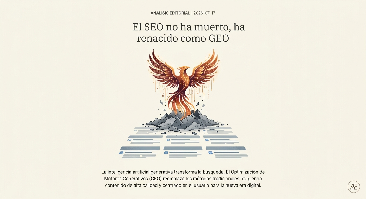 Un fénix llamado GEO (Optimización de Motores Generativos) renace de las cenizas del SEO tradicional.