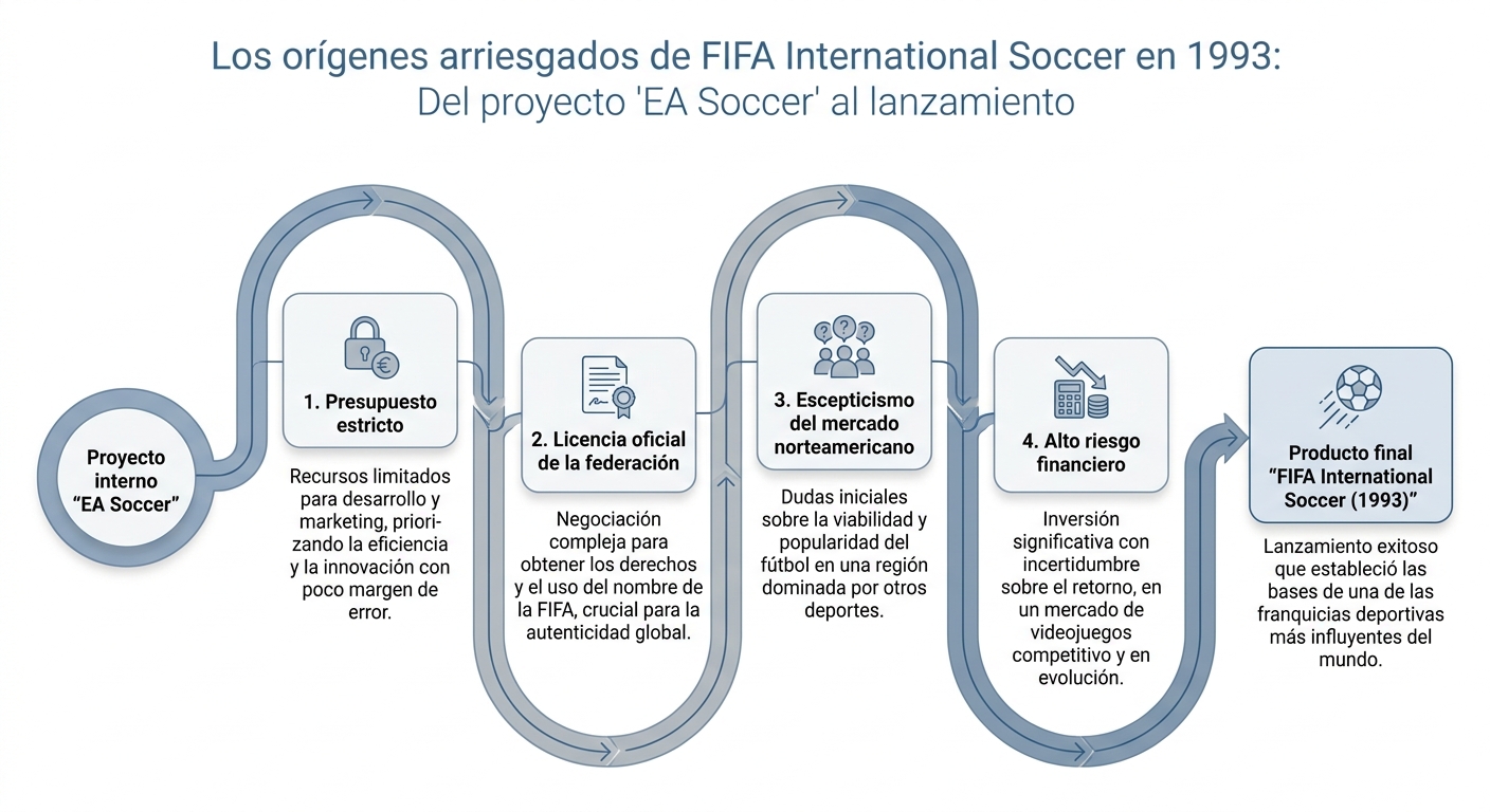 Diagrama de los obstáculos iniciales del primer FIFA
