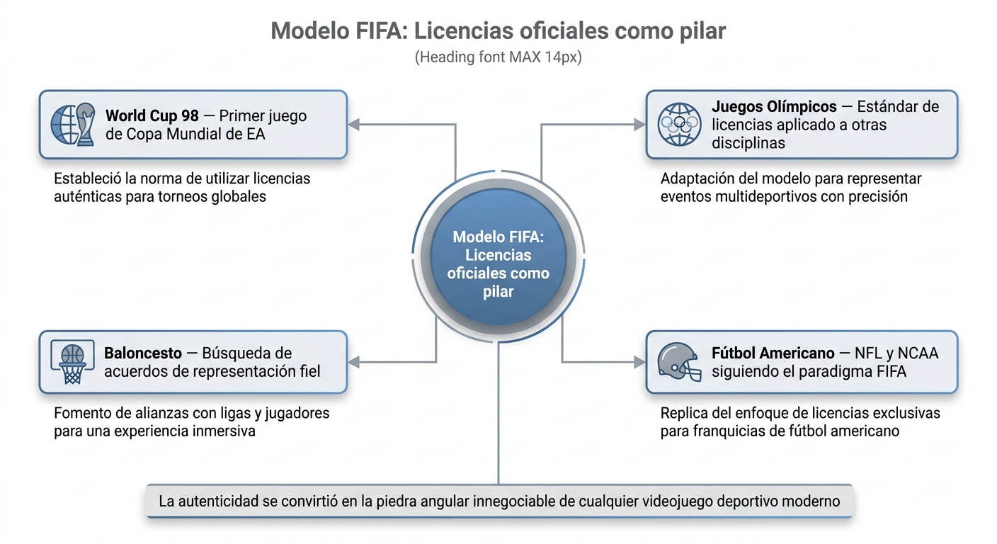 Mapa de influencia del modelo FIFA en la industria de videojuegos deportivos