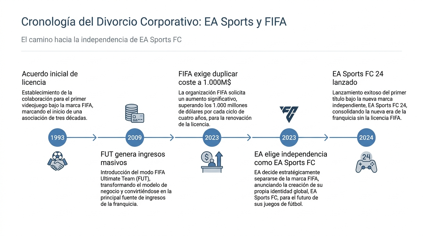 Línea de tiempo del divorcio entre EA y FIFA
