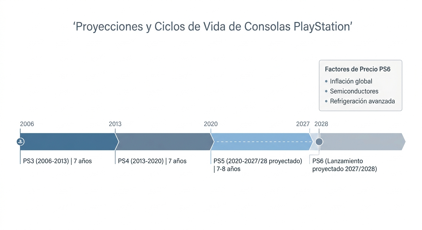 Proyección del ciclo de vida y lanzamiento de PlayStation 6