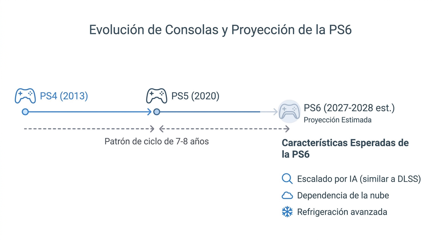 Proyección de lanzamiento de PlayStation 6 basada en ciclos históricos